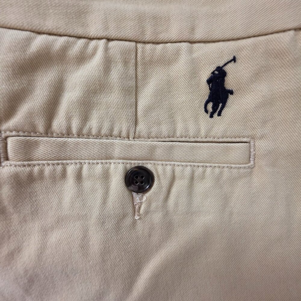 Polo Ralph Lauren Sport Khaki Chino Shorts Beige Bermuda Women's, Size 4 - Picture 7 of 8